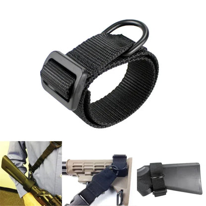 Tactical Gun Sling for Hunting - Adjustable Rifle Shoulder Strap with QD Swivel & D Ring Adapter, Nylon Sling Loop for Outdoor S