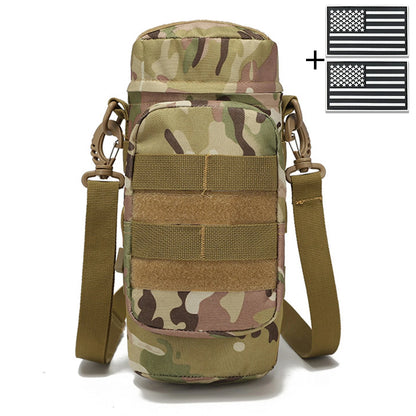 Outdoor hunting Molle water bottle bag with adjustable shoulder strap Magic Sticky, suitable for hiking, fishing and hunting