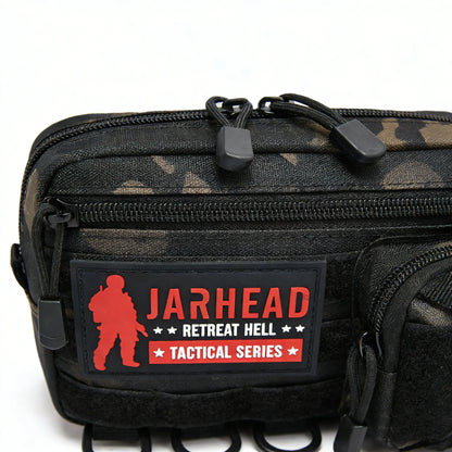 Tactical EDC Molle Waist Bag Utility Belt Pouch with D Ring Patch Panel & Bungee Cord for Hunting Camping Outdoor Hiking Travel