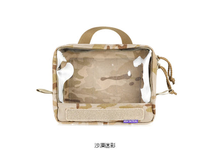 Visual Organizing And Storage Bag Made Of PET Material With Transparent Window Back Hook