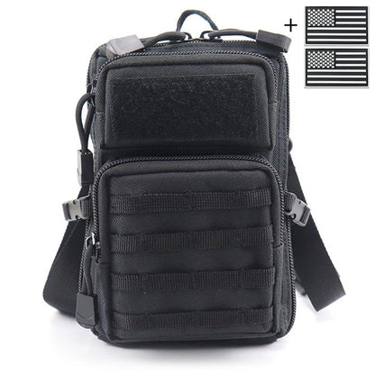 MOLLE accessory waist bag, suitable for crossbody and handheld storage, equipped with buckle straps and layered design
