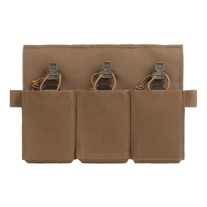 Multipurpose Triple Rifle Mag Pouch 5.56 7.62 For M4 AR15 CRYE Plate Carrier Front Panel Vest Outdoor Field Airsoft Hunting