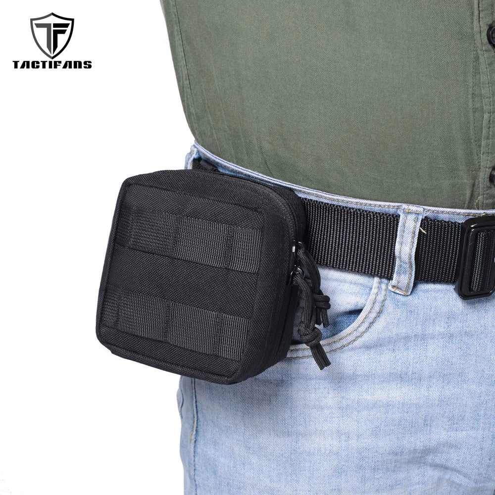 Tactical EDC Micro Molle Utility Pouch Mini Knife Compass Flashlight Card Storage Bag Waist Belt Outdoor Hiking Camping Hunting