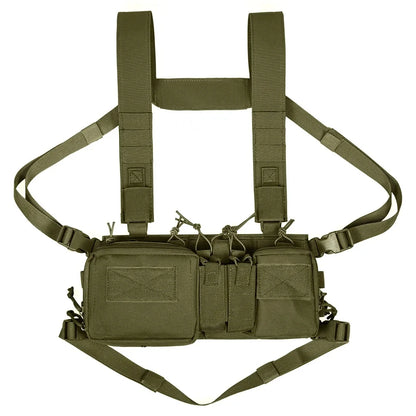 Outdoor Sports Airsoft Gear Combat Assault Molle Vest Accessory Pouch Bag Carrier Tactical Camouflage Chest Rig