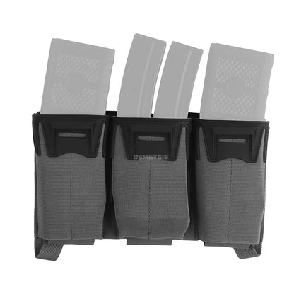Tactical Admin Pouch with Multi-caliber 5.56 9mm Triple Mag Pouch MOLLE Front Placard System 2nd Layer Airsoft Pouches