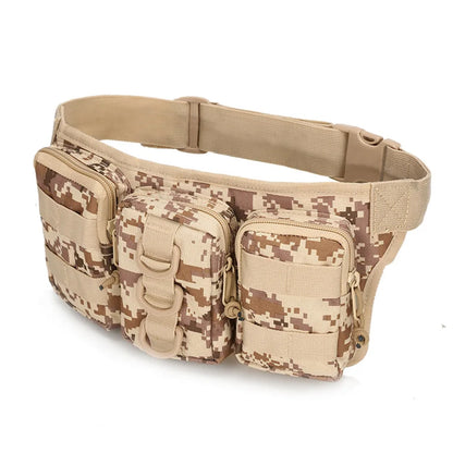 Triple small waist bag outdoor training camouflage waist bag training small waterproof mountaineering cycling bag