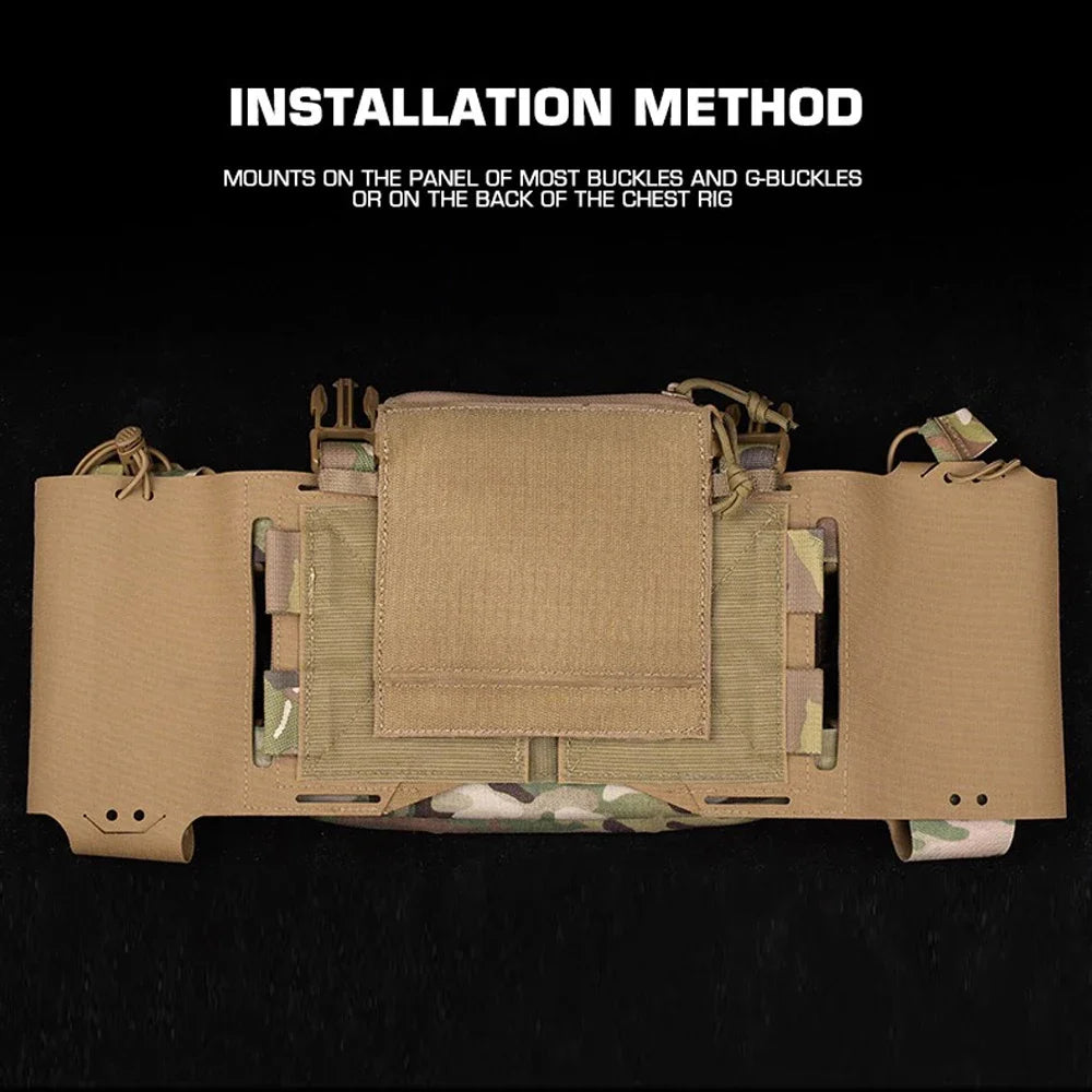 Small Tactical-Pouch Loop&Hook Waist Bag For Ferro SS HS Plate Carrier Hunting Vest Admin Pouch Airsoft Chest Rig Storage Pack