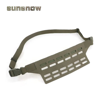 Tactical Belt MOLLE Fanny Sub Load Adapter Panel (SLAP) 6 Slot Wide Fanny Pack Admin Pouch Mounting Waist Belt