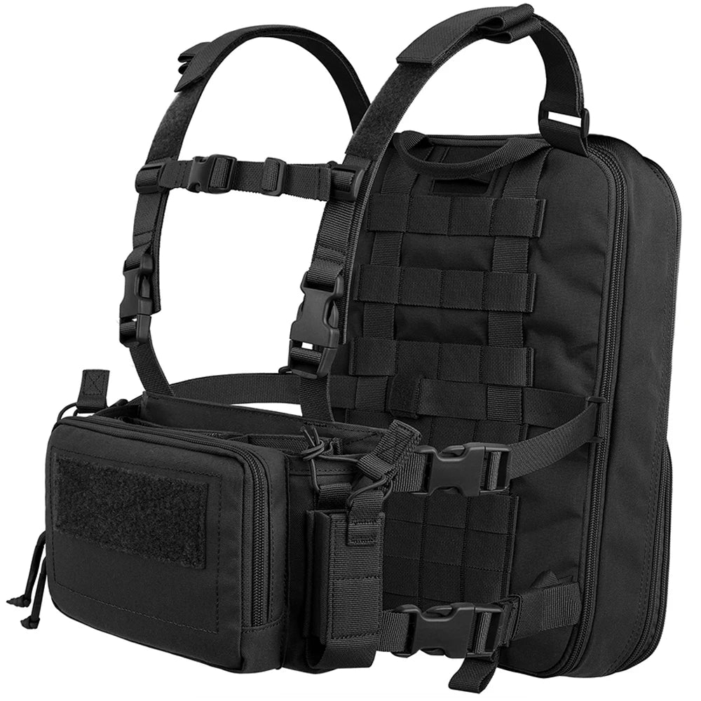 KRYDEX 500D Nylon Tactical D3 Flatpack Backpack Bag with D3CR Chest Rig Vest Magazine Pouch Hunting Outdoor Airsoft Gear