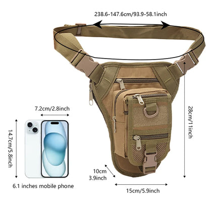Camouflage outdoor sports waist bag training leg bag large capacity waterproof mountaineering waterproof multifunctional bag