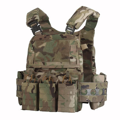 V5 PC Quick Dismantling Tactical Vest with Triple Pack Built in Clipper and Multi Functional MOLLE Outdoor Hunting Equipment