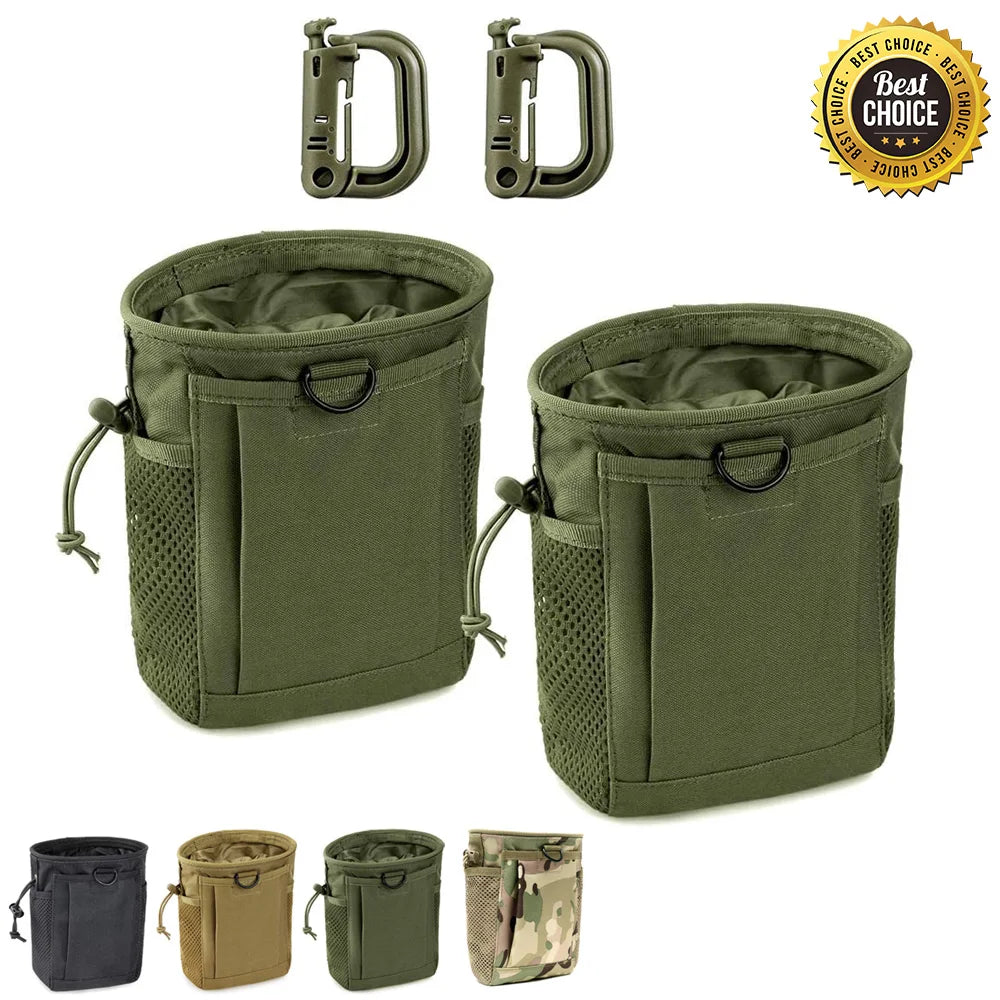 Molle Dump Pouch,Hunting Magazine Recovery Pouch Drastring Ammo Bag Belt Waist Fanny Pack Adjustable Holster Bag
