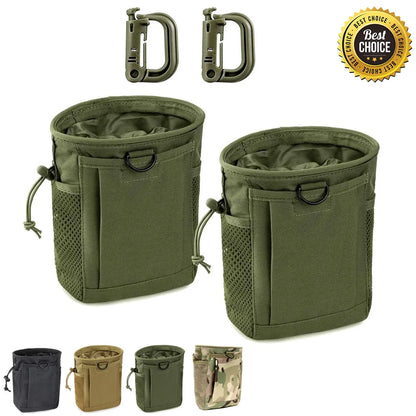 Molle Dump Pouch,Hunting Magazine Recovery Pouch Drastring Ammo Bag Belt Waist Fanny Pack Adjustable Holster Bag