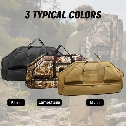 Lightweight Soft Compound Bow Case with Pockets, 600D Archery Backpack Bow Bag for Hunting