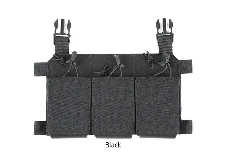 PEW TACTICAL THORAX TRIPLE RIFLE MAG PLACARD 556 762 545  Front Flap AIRSOFT FP09
