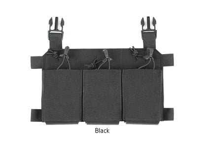 PEW TACTICAL THORAX TRIPLE RIFLE MAG PLACARD 556 762 545  Front Flap AIRSOFT FP09