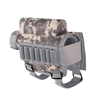 Multifunctional Tactical Buttstock Pouch Cheek Rest, Universal Gun Stock Bag with Molle, Outdoor Hunting Shooting Accessories