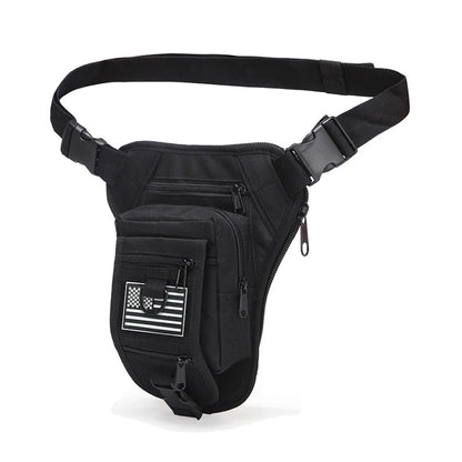 Multi functional thigh bag waist pack, multi pocket design, casual sports bag, suitable for cycling, hiking, and traveling