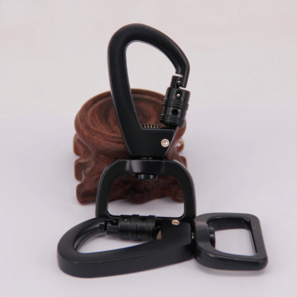 1PC Square Tail Black Swivel Locking Quick Release Hooks Safety Hiking Buckles Clothing Accessories