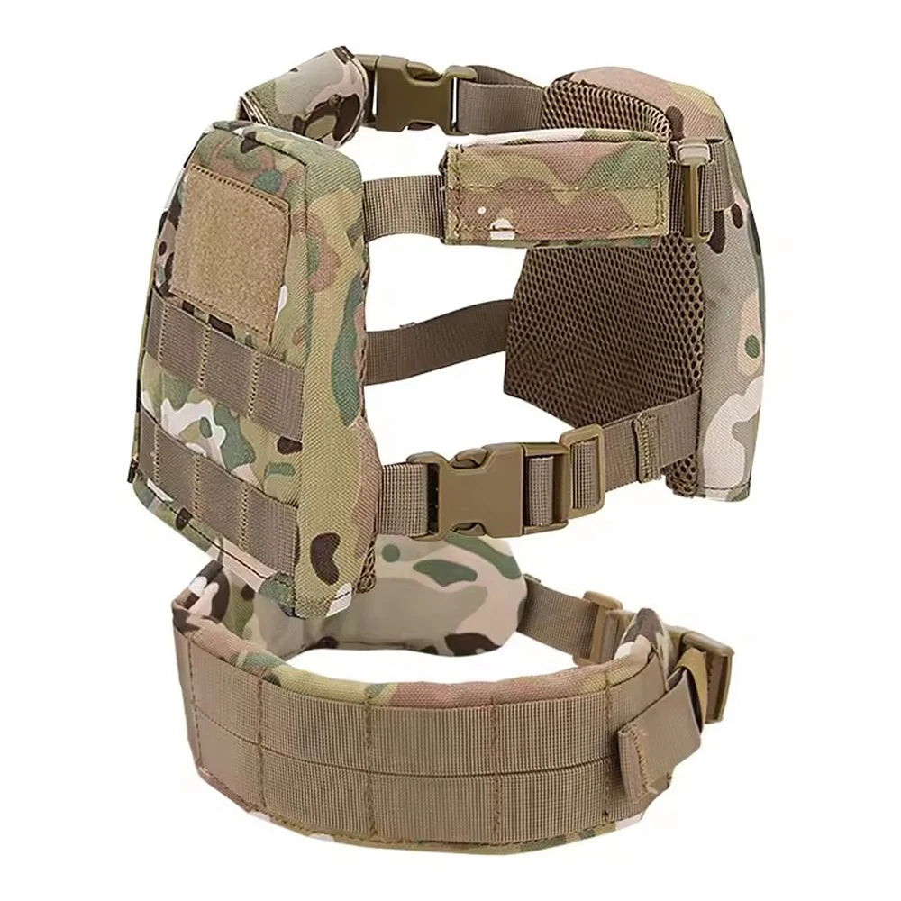 Tactical Kids Vest Waistband Set MOLLE Quick Release Hunting Airsoft CS Wargame Plate Carrier Children Vest Protective Gear