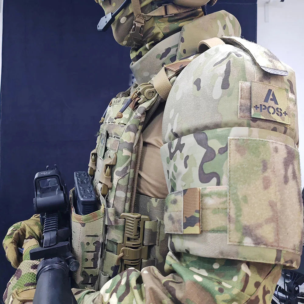 1 Pair Tactical Bicep Shoulder Protector Pads Comfortable Hunting Plate Carrier Shoulder Armor Expand Adjustable Protection Acce