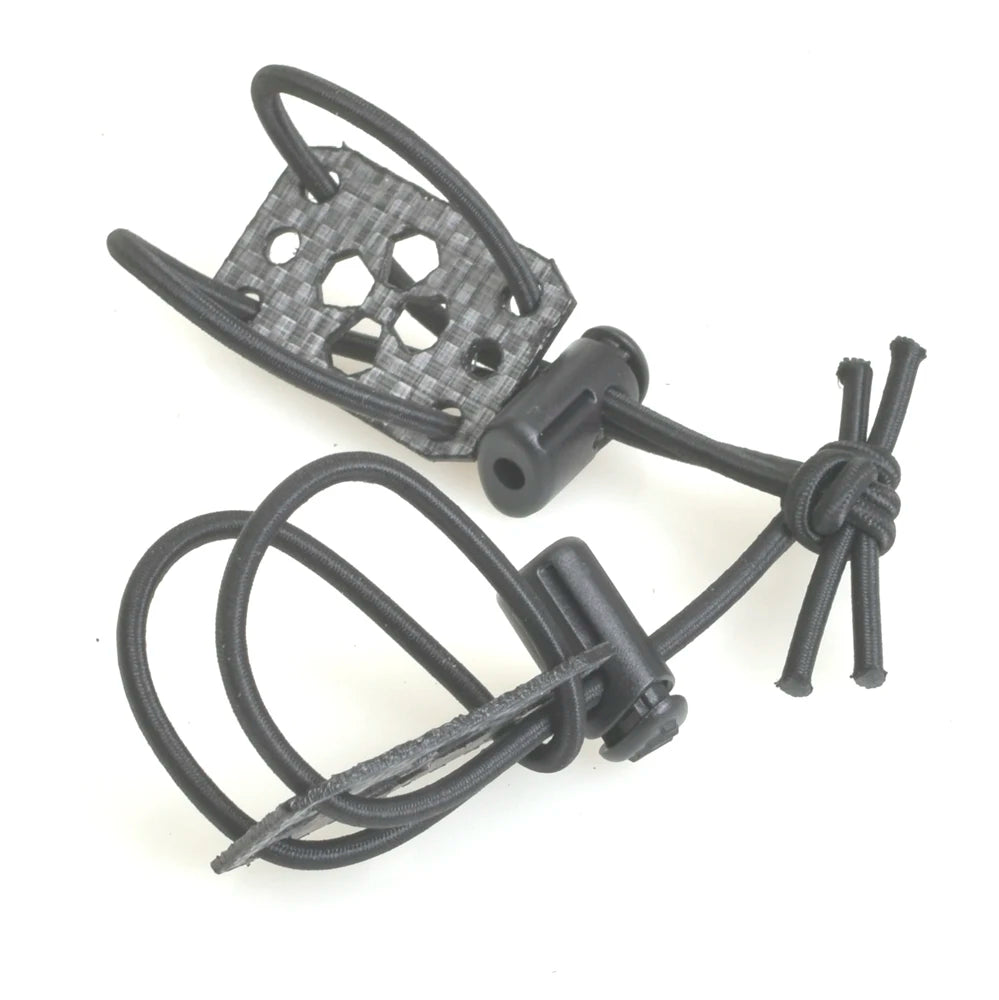 2PCS Tactical Communication PTT Fixed Plate Holder Imported Teg-Ris Elastic Rope Fixed Buckle