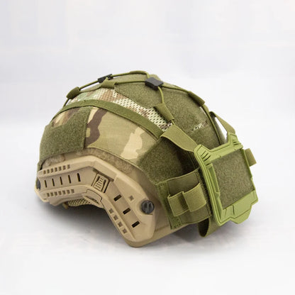 Tactical Helmet Cover Set for Maritime Helmet, NVG Battery Pouch, Hunting Hybrid Mesh Cover for Bump & Ballistic Helmets