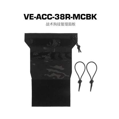 Tactical EUD ATAK Admin Panel with Hook & Loop & Shock Cord, Storage Inner Pouch for Airsoft Vest Chest Rig Accessories