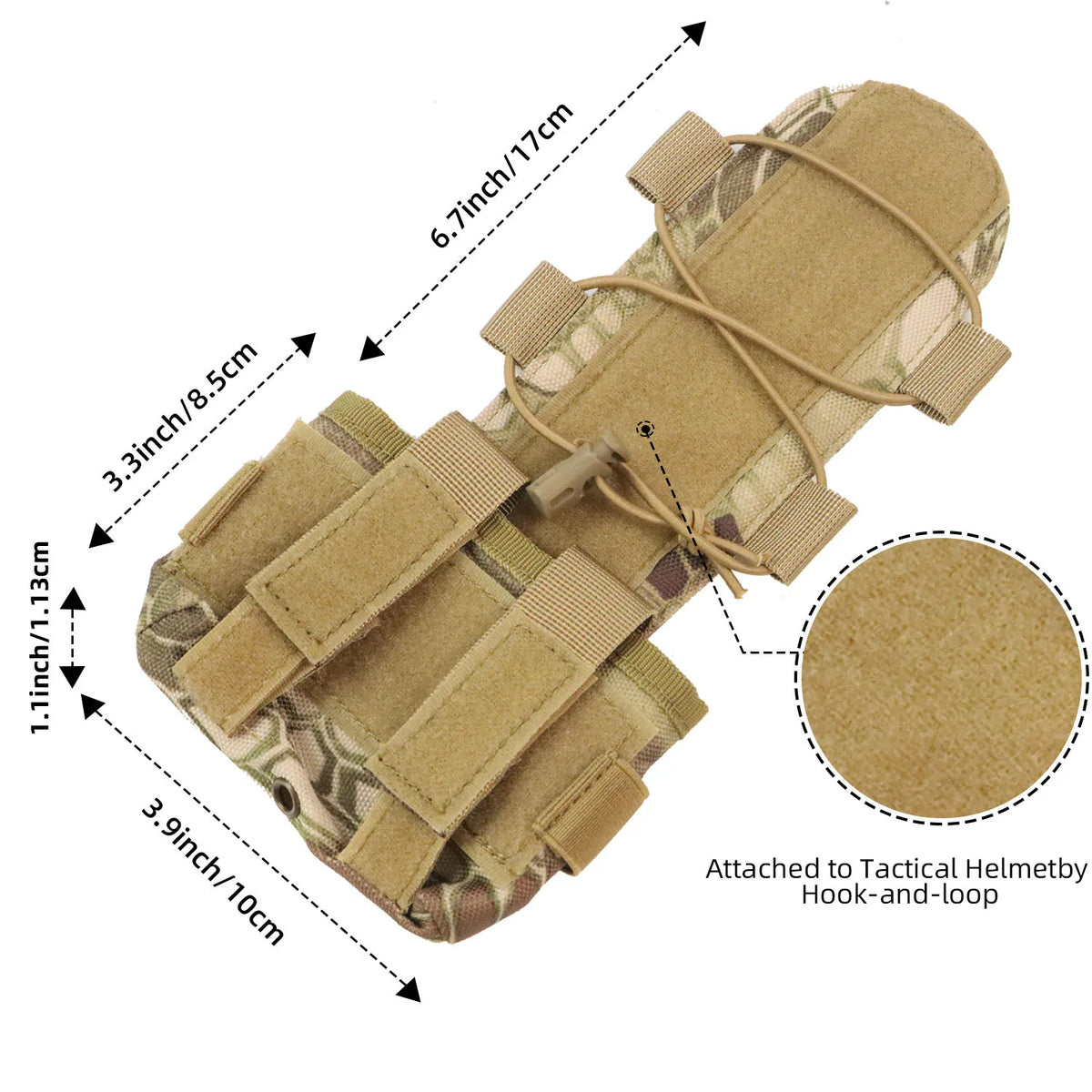 MK2 Tactical Helmet Counterweight Battery Pouch, Fast Helmet Battery Pack Accessories for Airsoft Hunting Outdoor Sports