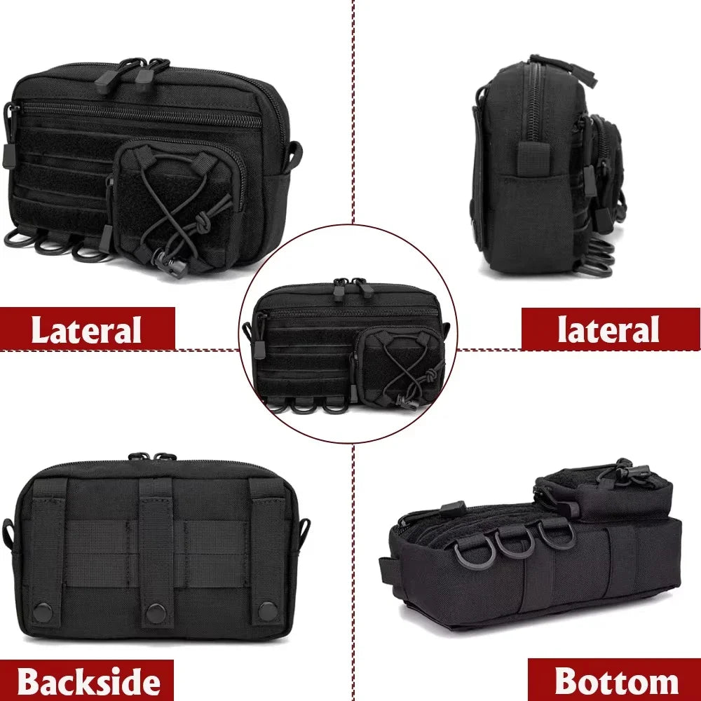 New Molle Waist Bag Tactical Medical First Aid Pouch Tool Gadget Pouch Outdoor Sports Hunting Bag Backpack Vest Accessories Bag