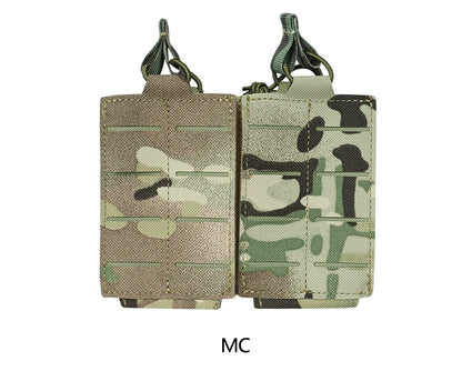 AG 3 MOLLE 5.56 M4 Triple Magazine Pouch Bungee Retention Tactical Vest K19 Plate Carrier Front Placard MAG Holder Bag Airsoft