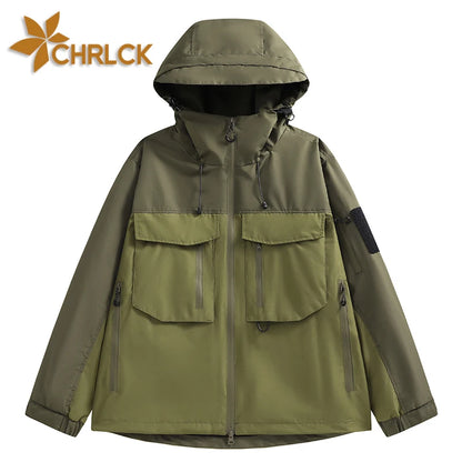 CHRLCK Men's Hiking Jacket Waterproof Camping Trekking Fishing Oilproof Jackets Outdoor Sport Windbreaker Autumn Unisex