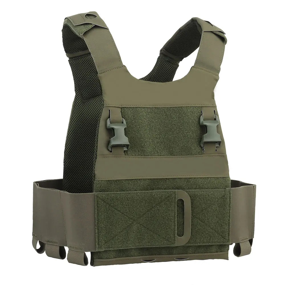 Wosport FCPC Plate Carrier Lightweight Cordura Tactical Vest with Velcro Panels Elastic Side Cummerbund 25mm Buckle for Airsoft
