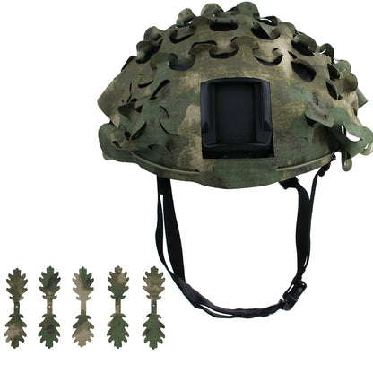 3D Camo Net Airsoft Helmet Cover Laser Cut Nylon Drawstring Helmet Scrim for CS Wargame Paintball Hunting Accessories