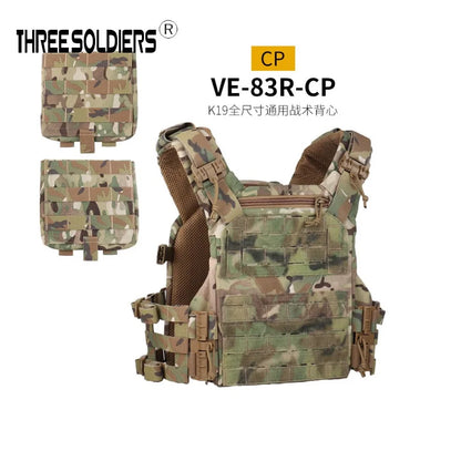 Full Size CS Tactical Load Vest, Outdoor Expansion Training Protective Vest, Quick-Release Vest, Scratch-Resistant Breathable