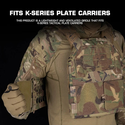 Tactical Plate Carrier Cummerbund MOLLE Belt Camo Style KZ Vest Girdle Adapter Airsoft Hunting Gear Sturdy No Deformation