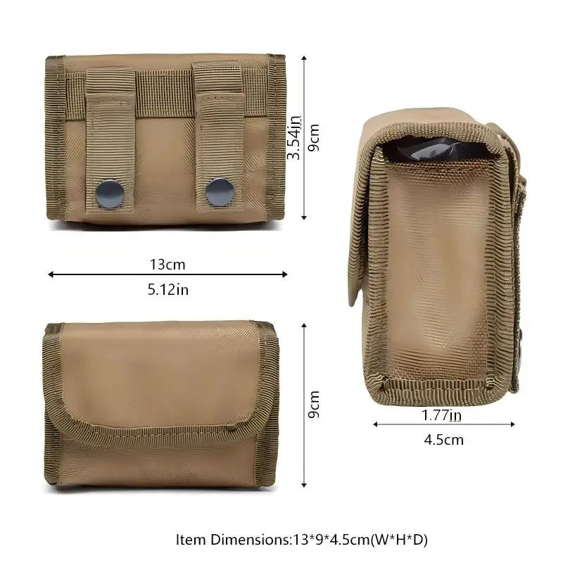 10-Grid Tactical MOLLE Ammo Pouch Outdoor Hunting Bullet Bag   Waist Pack Mini Portable EDC Storage Pouch