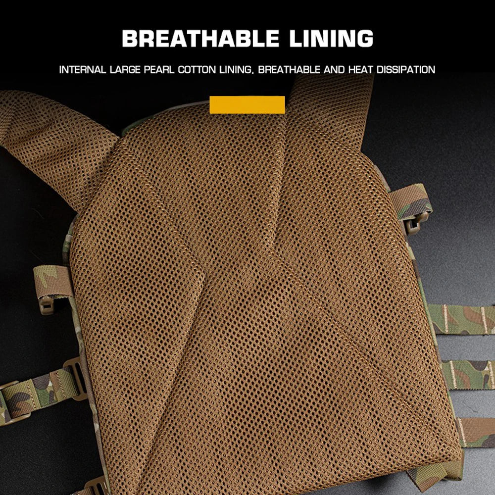 K Series Full-Size Hunting Vest Plate Carrier MOLLE Quick Release Adjustable Cummerbund Shooting Airsoft Training Tactical Vest