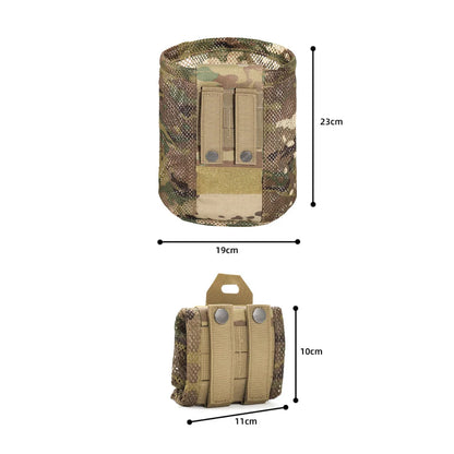New Roll-Up Mag Mesh Dump Pouch Magazine Mini Foldable Net Pocket EDC Tactical Outdoor Sport Hunting Bags 500D