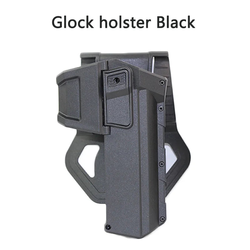 Movable Gun Holsters for Colt 1911 GlockG 17 18 Airsoft Pistol Gun Holster Fit Flashlight or Laser Mounted Right Hand with Sling