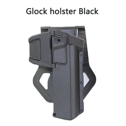 Movable Gun Holsters for Colt 1911 GlockG 17 18 Airsoft Pistol Gun Holster Fit Flashlight or Laser Mounted Right Hand with Sling