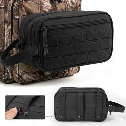 Multi layer travel storage bag, hand in hand to carry toiletries bag for outdoor travel, daily miscellaneous storage