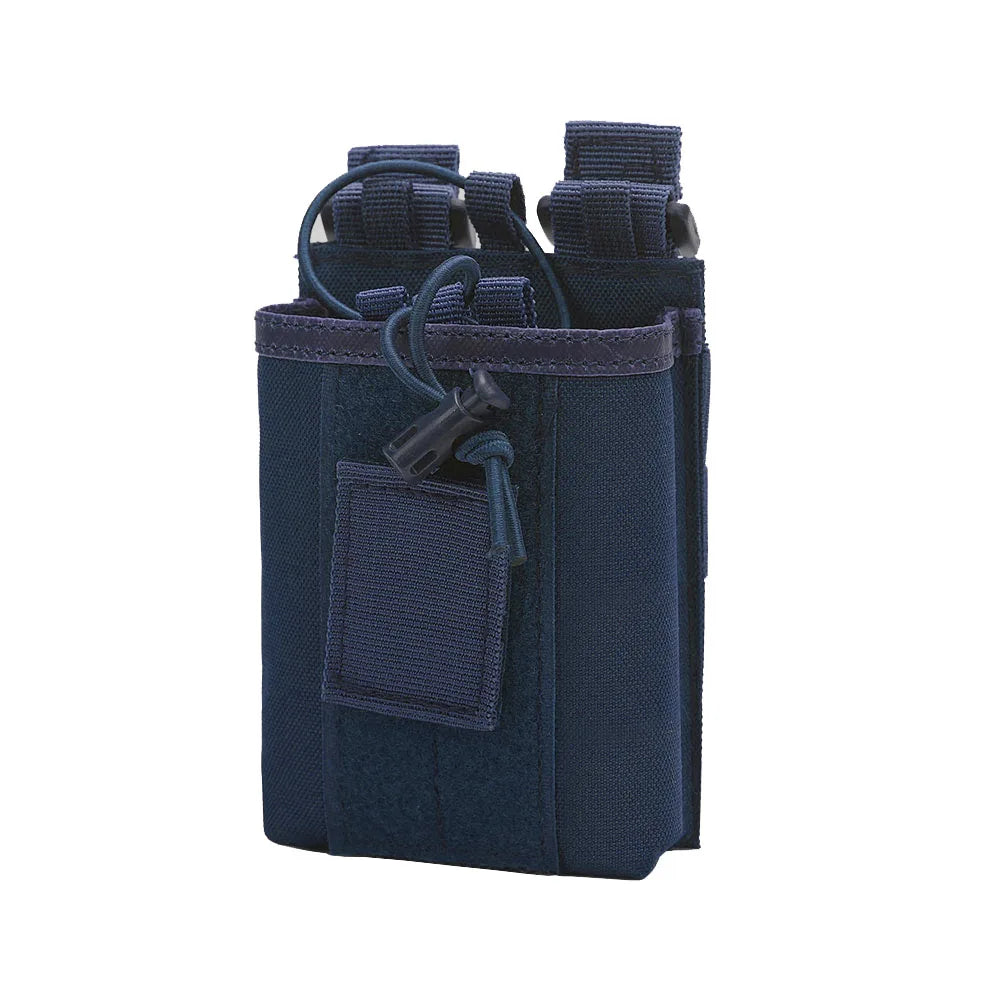 Tactical Molle Radio Walkie Talkie Pouch Outdoor Portable Radio Interphone Holster Carry Bag Adjustable Universal Radio Holder