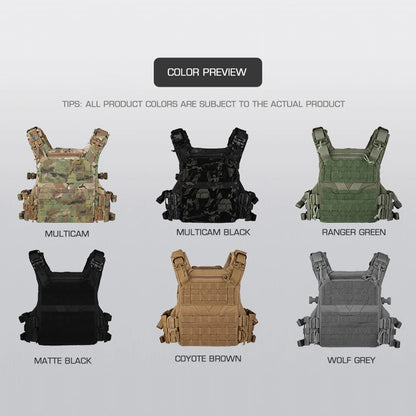 K series Plate Carrier Camo Style Full-Size Universal Ranger Green Hunting Vest Airsoft Tactical Gear with Quick-release System