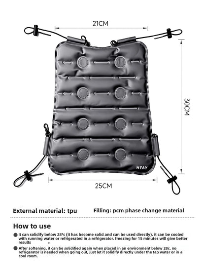 Summer Tactical Vest Cooling Liner Mat Multifunctional Backpack Cushion for Cycling Outdoor Sports