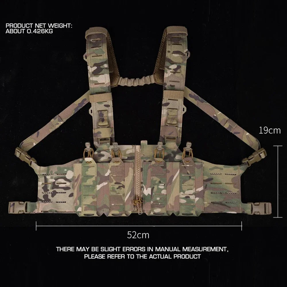 500D Nylon SF Hunting Vest for Men Adjustable Molle H-harness Chest Rigs Lightweight Airsoft Vest With M4 AR Magazine Pouch