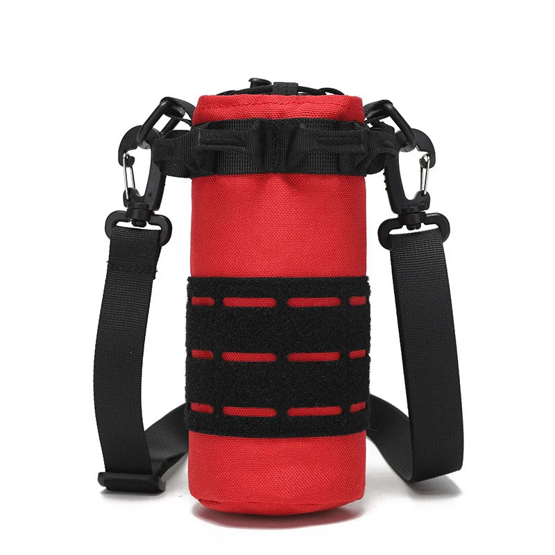 Tactical Molle Water Bottle Pouch Outdoor Sport Hydration Carrier Bag Nylon Travel Kettle Pack with Shoulder Strap