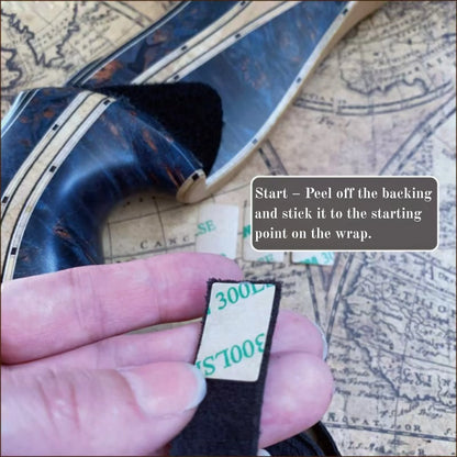 Genuine Leather Wrap Grip for Recurve/Trad Bow – Cowhide Grip Tape, Sweat-Absorbent, Self-Adhesive, 15mm X 50/80 Inches
