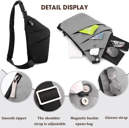 Multifunction Carry Anti Theft Travel Bag for Women Anti Theft Bag Men Fashion Sling Bag Travel Crossbody Bag for Women