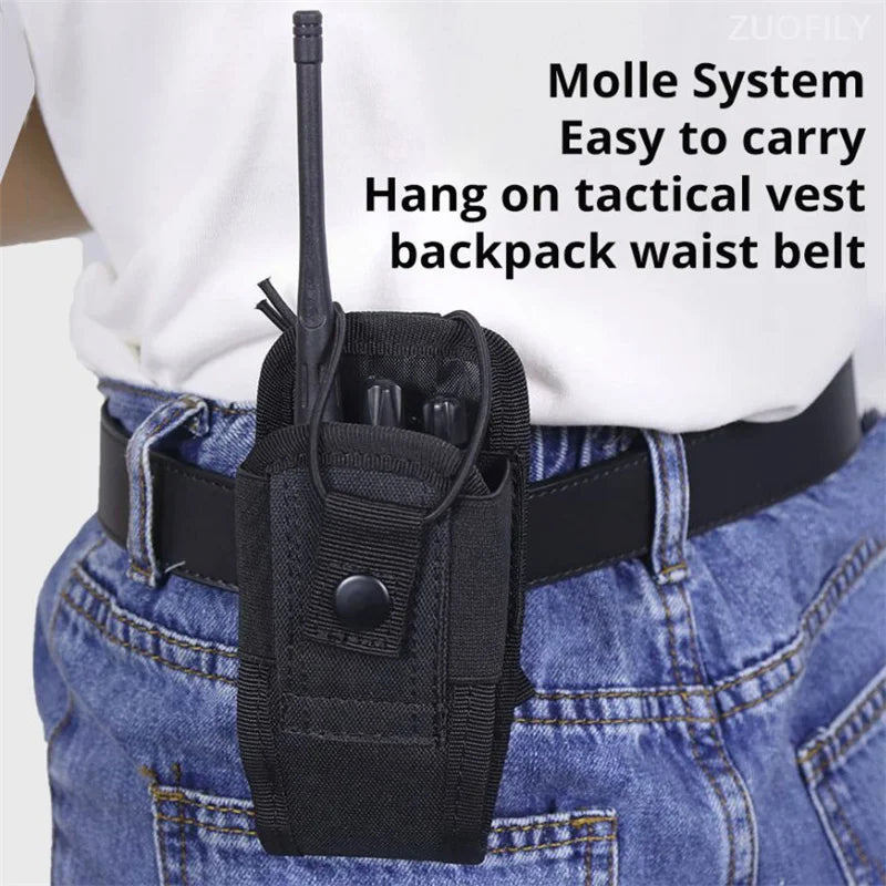Field Training Molle Radio Walkie Talkie Pouch 1000D Outdoor Portable Radio Interphone Holster Carry Bag Hunting Camping Pocket